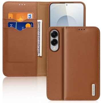 Dux Ducis Hivo Samsung Galaxy S25 Edge Case with Flip and RFID Protection - Brown Dux Ducis Hivo Samsung Galaxy S25 Edge Case with Flip and RFID Protection - Brown