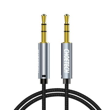 Choetech AUX002 cable mini jack 3.5mm (male) / mini jack 3.5mm (male) 1.2m - black Choetech AUX002 cable mini jack 3.5mm (male) / mini jack 3.5mm (male) 1.2m - black