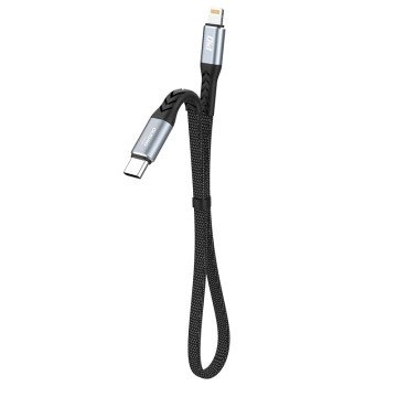 Dudao L10P Lightning - USB-C PD 20W cable 0.23m - black - OUTLET Dudao L10P Lightning - USB-C PD 20W cable 0.23m - black - OUTLET