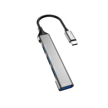Dudao HUB 4in1 USB-C - 4x USB-A (3 x USB2.0 / USB3.0) 6.3cm black (A16T) Dudao HUB 4in1 USB-C - 4x USB-A (3 x USB2.0 / USB3.0) 6.3cm black (A16T)