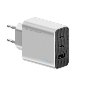 Cuktech 65W GaN 2xUSB-C 1xUSB-A Wall Charger - Gray Cuktech 65W GaN 2xUSB-C 1xUSB-A Wall Charger - Gray