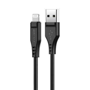 Acefast cable MFI USB - Lightning 1.2m, 2.4A black (C3-02 black) Acefast cable MFI USB - Lightning 1.2m, 2.4A black (C3-02 black)