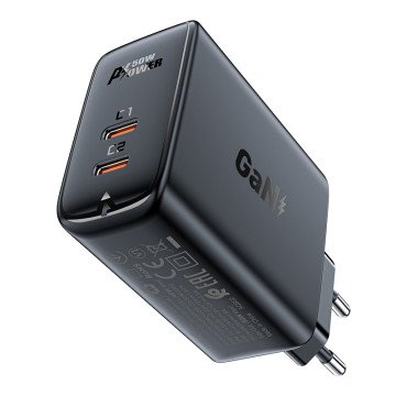 Acefast A29 PD50W GaN (USB-C + USB-C) dual port charger black - OUTLET Acefast A29 PD50W GaN (USB-C + USB-C) dual port charger black - OUTLET