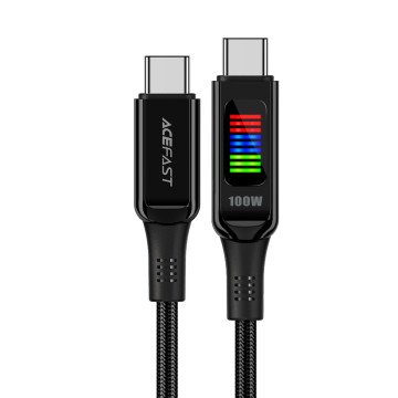 Acefast C7-03 USB-C USB-C 100W 1.2m cable with display - black Acefast C7-03 USB-C USB-C 100W 1.2m cable with display - black