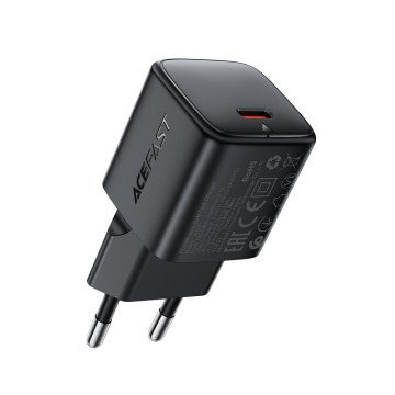 Acefast A117 GaN PD 20W USB-C Wall Charger - Black Acefast A117 GaN PD 20W USB-C Wall Charger - Black
