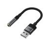 Acefast J13 USB-A to 3.5mm mini jack adapter - black