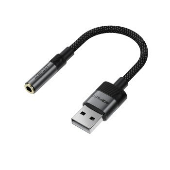 Acefast J13 USB-A to 3.5mm mini jack adapter - black
