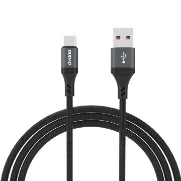 Dudao L3ST USB-A - USB-C 5A 1.2m Braided Cable - Black Dudao L3ST USB-A - USB-C 5A 1.2m Braided Cable - Black