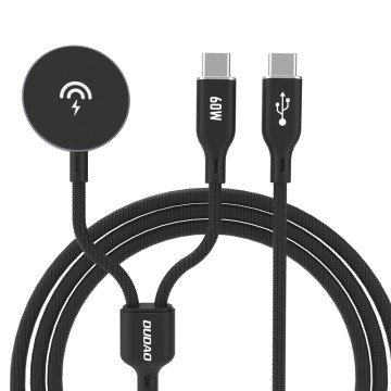 Dudao A12MaxC PD60W 2-in-1 Charger for Apple Watch / USB-C 1.2m - Black Dudao A12MaxC PD60W 2-in-1 Charger for Apple Watch / USB-C 1.2m - Black