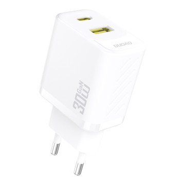 Dudao A27TEU PD 30W GaN USB-A USB-C Wall Charger - White Dudao A27TEU PD 30W GaN USB-A USB-C Wall Charger - White