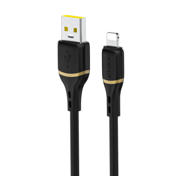 Dudao L25L 30W USB-A - Lightning Cable with Soft Silicone Braid Lightning 1m - Black Dudao L25L 30W USB-A - Lightning Cable with Soft Silicone Braid Lightning 1m - Black
