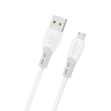 Dudao L25SM 3 A USB-A - micro USB cable with soft silicone braid 1 m - white Dudao L25SM 3 A USB-A - micro USB cable with soft silicone braid 1 m - white