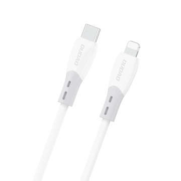 Dudao L25SX 30W USB-C - Lightning Cable with Soft Silicone Braid 2m - White Dudao L25SX 30W USB-C - Lightning Cable with Soft Silicone Braid 2m - White