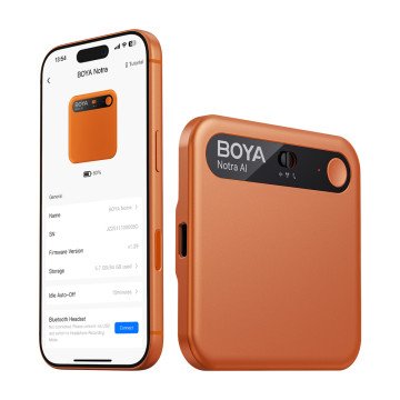 BOYA Notra Voice Recorder with AI Transcription - Orange BOYA Notra Voice Recorder with AI Transcription - Orange