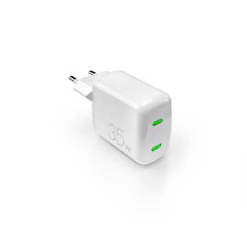 Puro MiniPro 35W GaN 2xUSB-C Wall Charger - White Puro MiniPro 35W GaN 2xUSB-C Wall Charger - White
