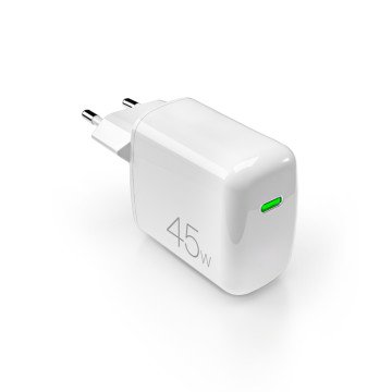 Puro Super Mini 45W PD GaN USB-C Wall Charger - White Puro Super Mini 45W PD GaN USB-C Wall Charger - White