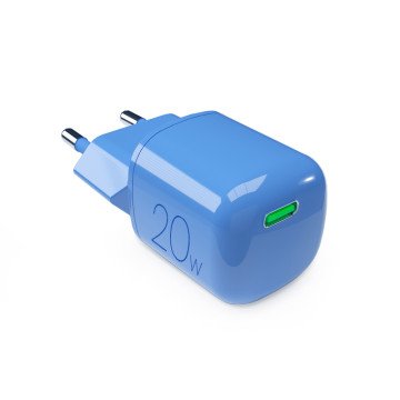 Puro 20W GaN USB-C Wall Charger - Blue Puro 20W GaN USB-C Wall Charger - Blue