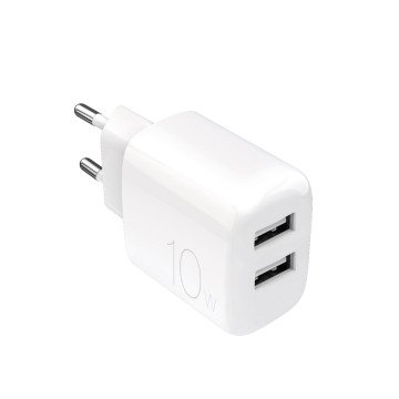 Puro PROLITE 10W 2x USB-A Wall Charger - White Puro PROLITE 10W 2x USB-A Wall Charger - White