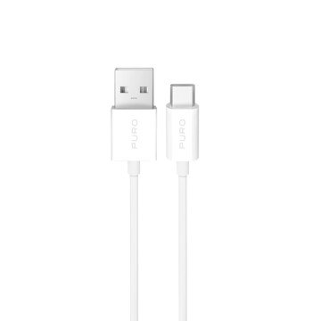 Puro TPE 10W USB-A - USB-C Cable 3m - White