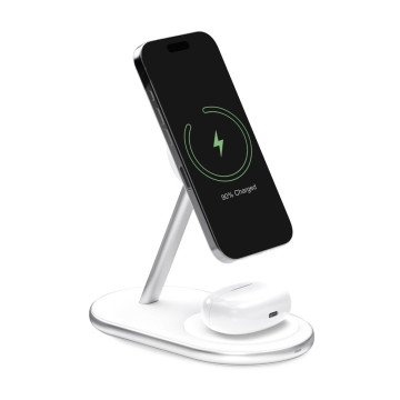2in1 Puro Mag Station Wireless Charging Station for Phone and Headphones - White 2in1 Puro Mag Station Wireless Charging Station for Phone and Headphones - White