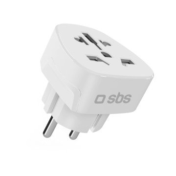 SBS Shucko/EU Travel Adapter - Universal - White SBS Shucko/EU Travel Adapter - Universal - White