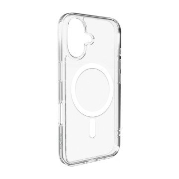 Puro Lite Mag TPU+PC Case Compatible with MagSafe for iPhone 17 - Transparent with White Ring