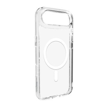 Puro Lite Mag TPU+PC Case Compatible with MagSafe for iPhone Air - Transparent with White Ring