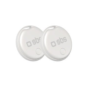 SBS Track My Circle locator compatible with Apple Find My set of 2 - white
