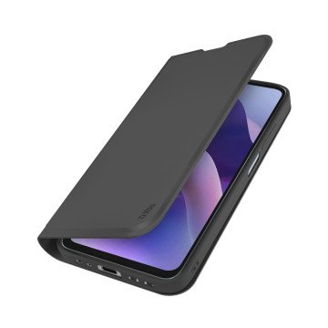 SBS Wallet Smooth Case for Motorola Moto G56 with Flip Cover - Black