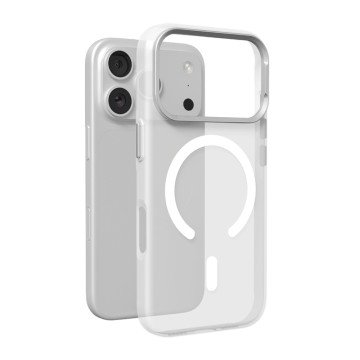 Puro Lightfeel iPhone 17 Pro Case Compatible with MagSafe - Transparent and White