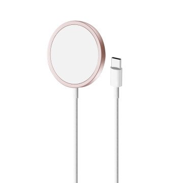 Puro Magnetic Wireless Induction Charging Station USB-C, MagSafe compatible, 1m, pink Puro Magnetic Wireless Induction Charging Station USB-C, MagSafe compatible, 1m, pink