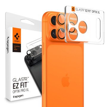 Spigen Optik Pro XL Camera Lens Glass for iPhone 17 Pro - Orange Spigen Optik Pro XL Camera Lens Glass for iPhone 17 Pro - Orange