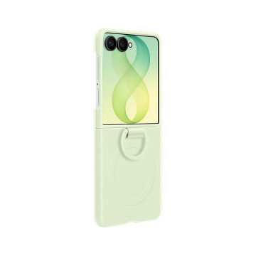 Samsung Silicone Ring Magnet Cover for Samsung Galaxy Z Flip 8 with MagSafe Compatible Ring - Green