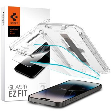 Spigen Glas.tR EZ Fit Tempered Glass for iPhone 14 Pro Max - 2 pcs. Spigen Glas.tR EZ Fit Tempered Glass for iPhone 14 Pro Max - 2 pcs.