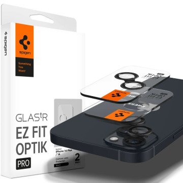 Spigen Glas.tR EZ Fit Optik Camera Protector for iPhone 14 / Plus / 15 / Plus - Black 2 pcs. Spigen Glas.tR EZ Fit Optik Camera Protector for iPhone 14 / Plus / 15 / Plus - Black 2 pcs.