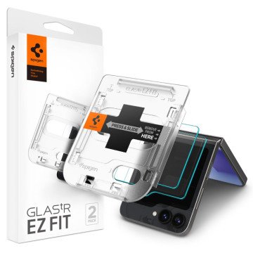Spigen Glas.tR EZ Fit Tempered Glass for Samsung Galaxy Z Flip 6 - 2 pcs. Spigen Glas.tR EZ Fit Tempered Glass for Samsung Galaxy Z Flip 6 - 2 pcs.