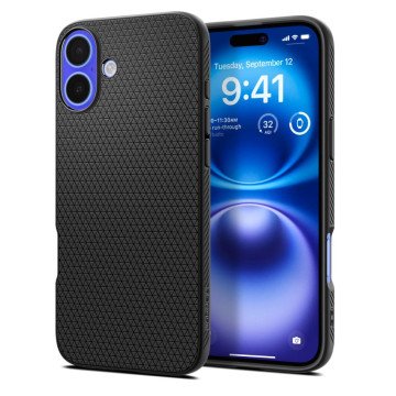 Spigen Liquid Air iPhone 16 Case - Black