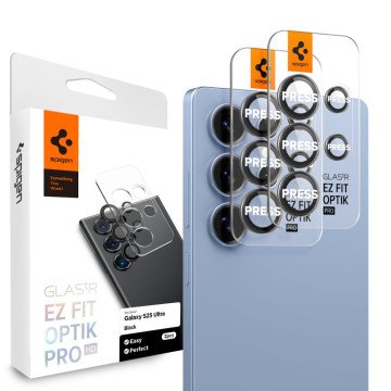 Spigen Optik Pro GLAS.TR EZ FIT 2-pack Camera Cover for Samsung Galaxy S25 Ultra - Black Spigen Optik Pro GLAS.TR EZ FIT 2-pack Camera Cover for Samsung Galaxy S25 Ultra - Black