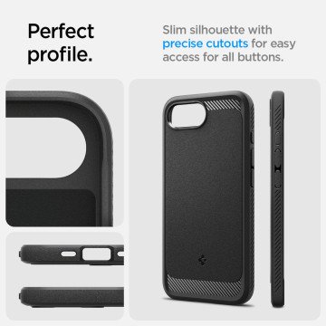 Spigen Rugged Armor MagSafe case for iPhone 16e / 17e - black