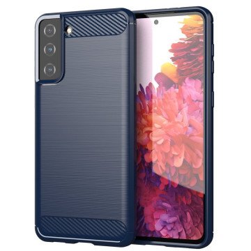 Carbon Case Flexible Cover TPU Case for Samsung Galaxy S21+ 5G (S21 Plus 5G) blue Carbon Case Flexible Cover TPU Case for Samsung Galaxy S21+ 5G (S21 Plus 5G) blue