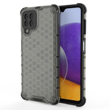 Honeycomb Case armor cover with TPU Bumper for Samsung Galaxy A22 4G black Honeycomb Case armor cover with TPU Bumper for Samsung Galaxy A22 4G black