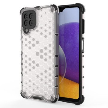 Honeycomb Case armor cover with TPU Bumper for Samsung Galaxy A22 4G transparent Honeycomb Case armor cover with TPU Bumper for Samsung Galaxy A22 4G transparent