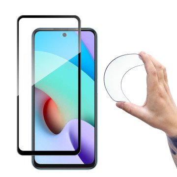 Wozinsky Full Cover Flexi Nano Glass Film Tempered Glass With Frame Xiaomi Redmi 10 Black Wozinsky Full Cover Flexi Nano Glass Film Tempered Glass With Frame Xiaomi Redmi 10 Black