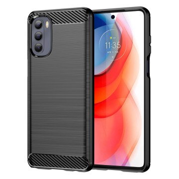 Carbon Case flexible cover for Motorola Moto G Stylus 2022 black Carbon Case flexible cover for Motorola Moto G Stylus 2022 black