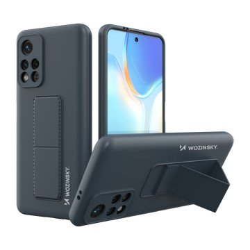 Wozinsky Kickstand Case silicone case with stand Xiaomi Poco M4 Pro 5G navy blue - OUTLET