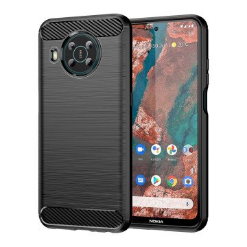 Carbon Case Flexible cover for Nokia X100 black Carbon Case Flexible cover for Nokia X100 black