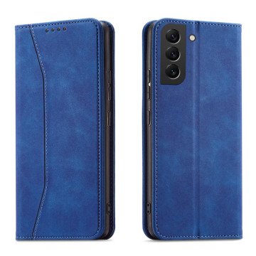 Magnet Fancy Case Case for Samsung Galaxy S22 + (S22 Plus) Pouch Wallet Card Holder Blue Magnet Fancy Case Case for Samsung Galaxy S22 + (S22 Plus) Pouch Wallet Card Holder Blue