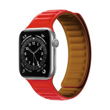 Magnetic Strap Magnetic Strap Bracelet for Apple Watch 45mm - Red Magnetic Strap Magnetic Strap Bracelet for Apple Watch 45mm - Red