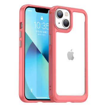 Outer Space Case iPhone 14 hard cover with a gel frame red Outer Space Case iPhone 14 hard cover with a gel frame red
