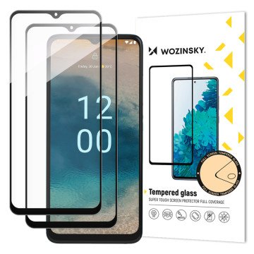 Wozinsky Full Glue Tempered Glass 2x Tempered Glass For Nokia G22 9H Full Screen Full Cover With Black Frame Wozinsky Full Glue Tempered Glass 2x Tempered Glass For Nokia G22 9H Full Screen Full Cover With Black Frame